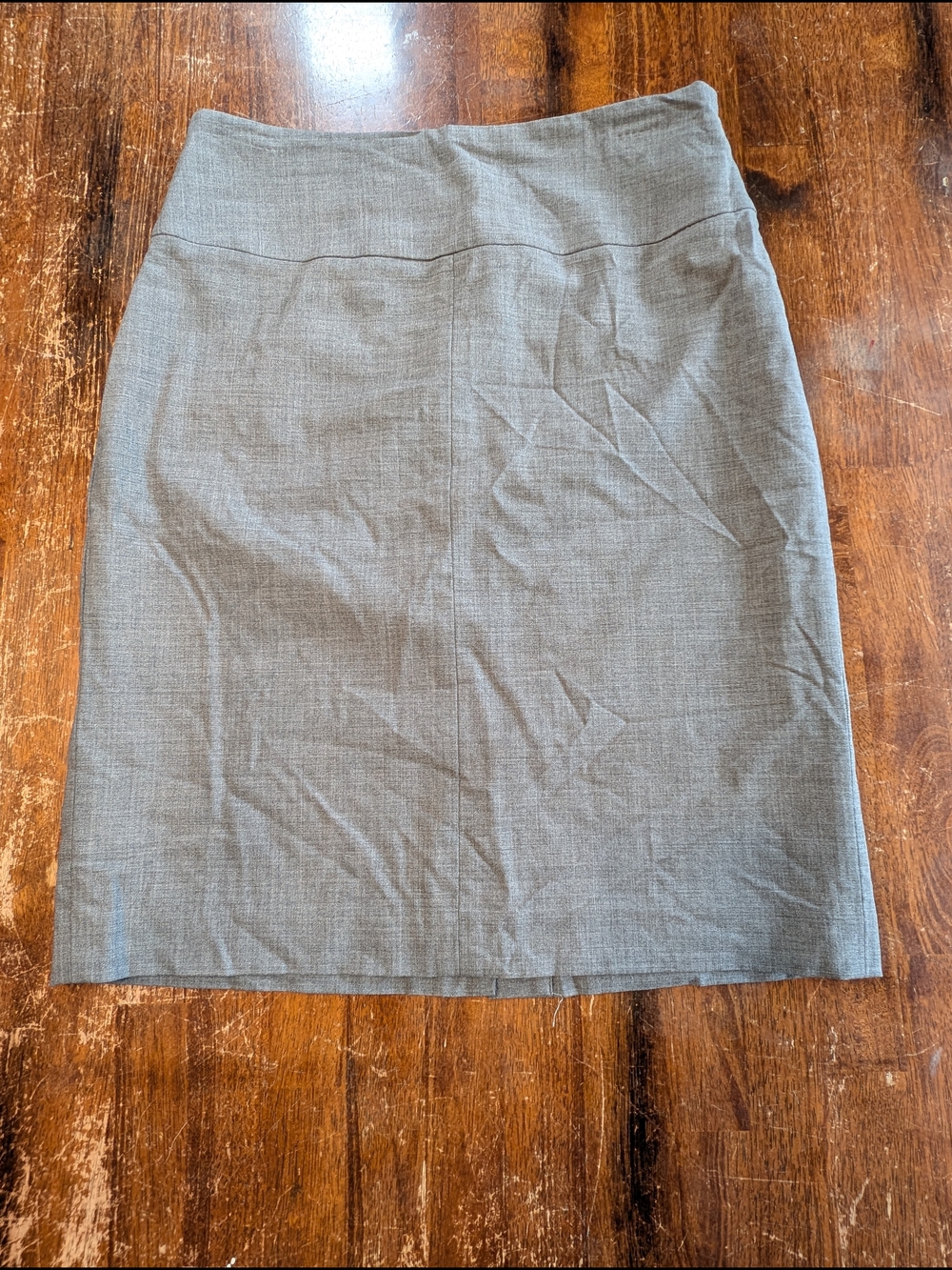 Banana Republic Italian Wool Skirt Womens 8 Gray Knee Length Lined Career Casual